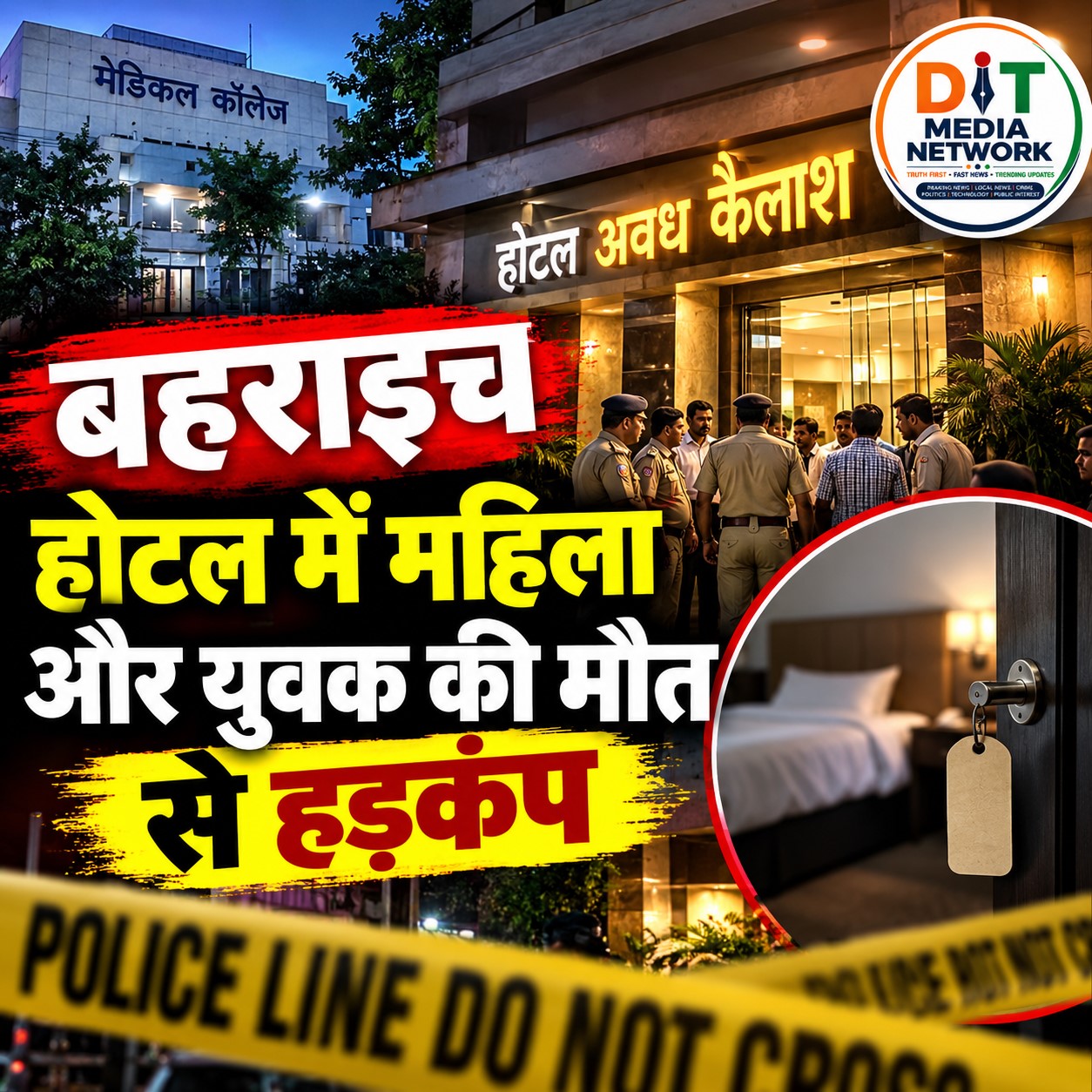 बहराइच के होटल में महिला और युवक के शव मिलने से हड़कंप, पुलिस जांच में जुटी